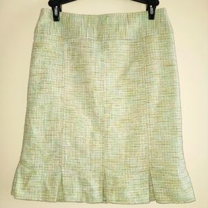 NWT Nanette Lepore Tweed Ruffle Mini Kick Pleat Multicolor Skirt Size 2